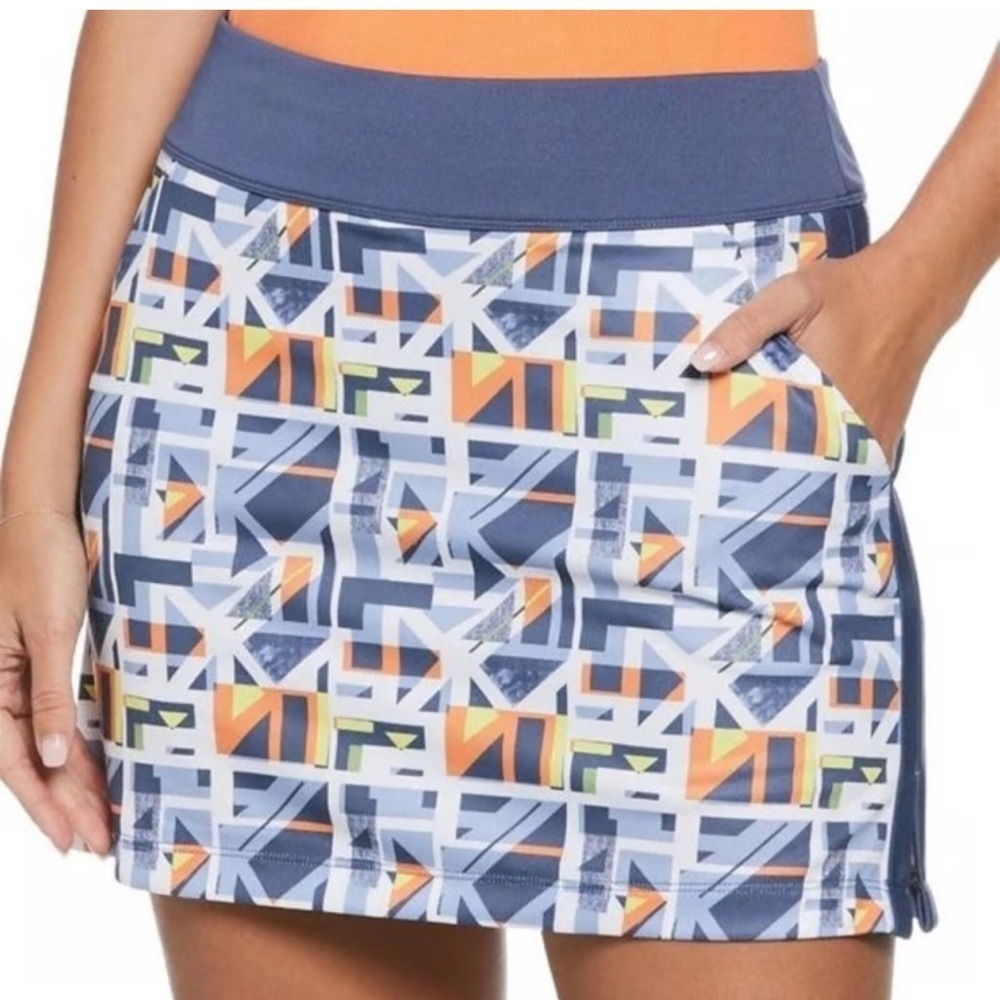 Callaway Size XL Skort Geometric Print Built-In Shorts Golf Opti-Dri 50 UPF